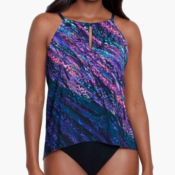 Miraclesuit. Mood Ring Peephole Tankini Top. - Picture 1 of 8